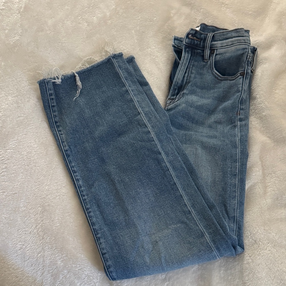 Stylish Blue Straight Leg Women's Jeans
